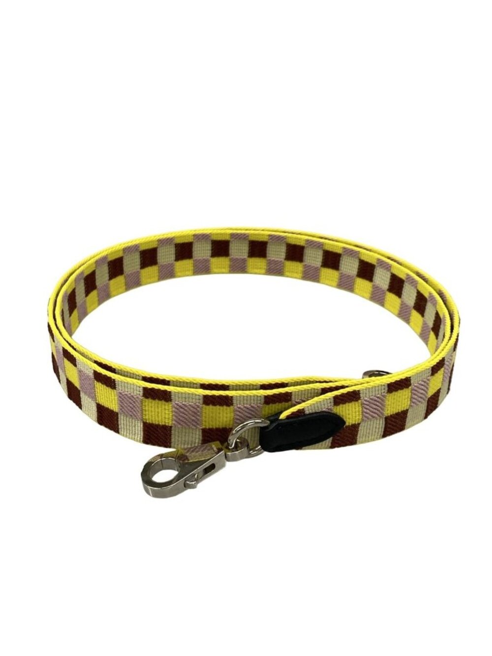 Hermes Shoulder Strap Bandouliere Sangle Maxi Quadrille 25 Yellow Light Pink